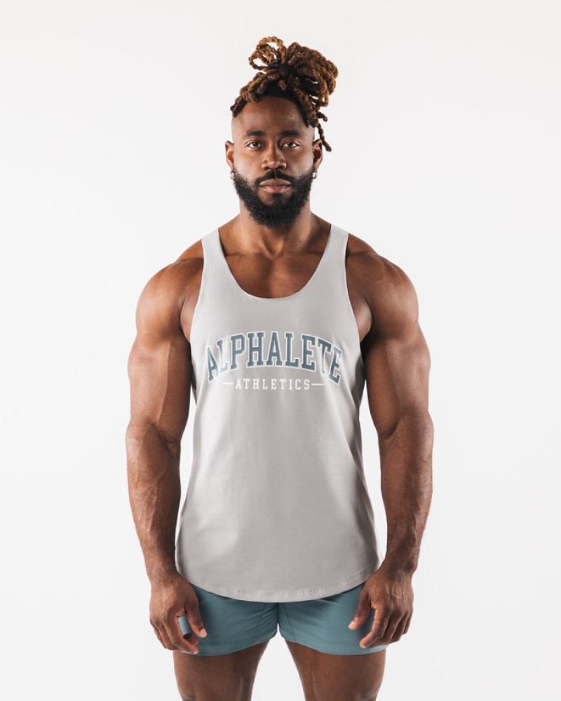 Maiouri Barbati Alphalete Paisley Print Raw Cut Gri | 640932-FWR