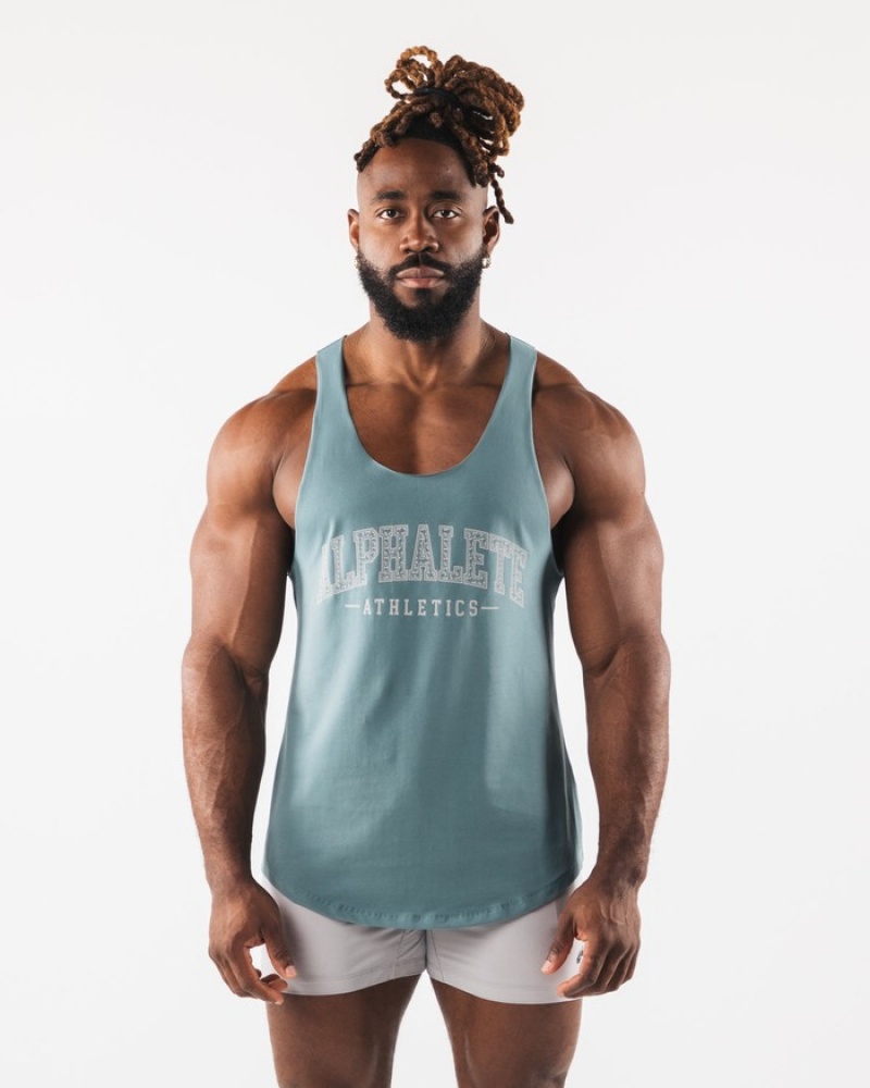 Maiouri Barbati Alphalete Paisley Print Raw Cut Turcoaz | 730214-WLT