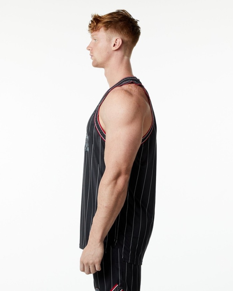 Maiouri Barbati Alphalete Varsity Basketball Jersey Negrii | 965134-LQU