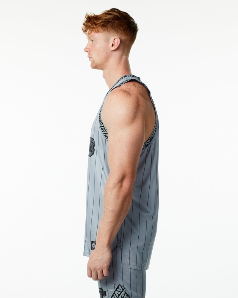 Maiouri Barbati Alphalete Varsity Basketball Jersey Gri | 590276-CBX