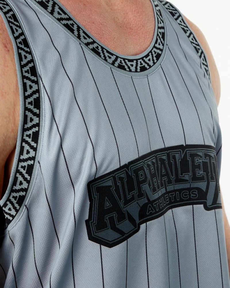 Maiouri Barbati Alphalete Varsity Basketball Jersey Gri | 590276-CBX