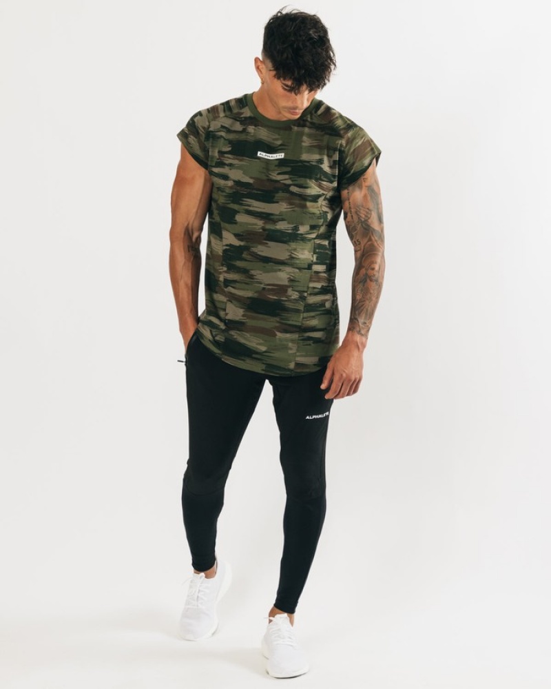Maiouri Barbati Alphalete Velocity Fara Maneci Masline Verzi Camuflaj | 063951-HOY