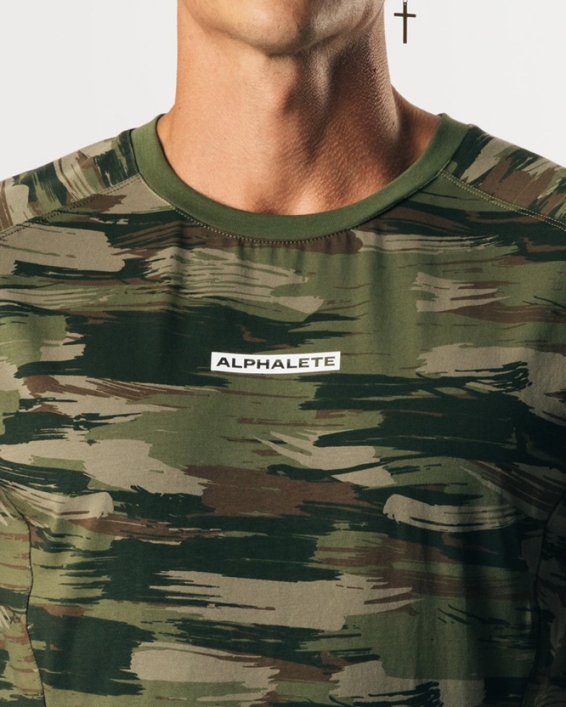 Maiouri Barbati Alphalete Velocity Fara Maneci Masline Verzi Camuflaj | 063951-HOY