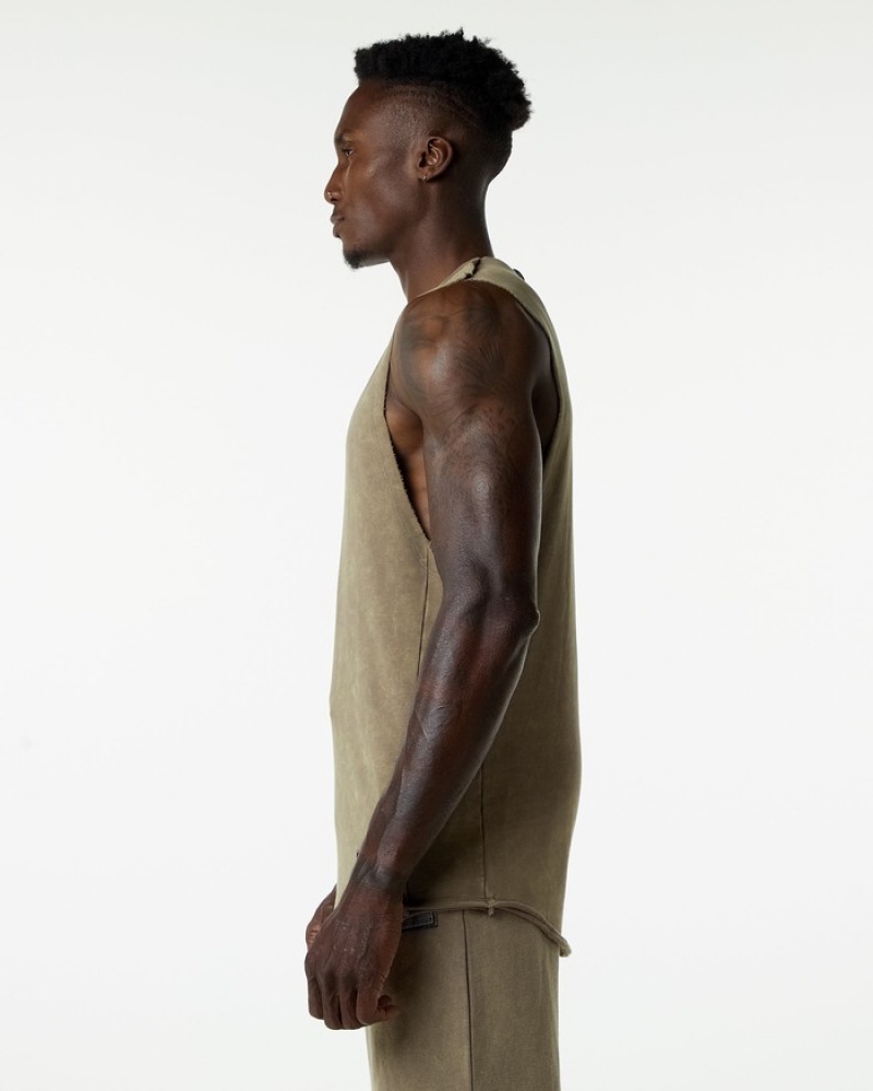 Maiouri Barbati Alphalete Very Terry Cutoff Gri | 465208-JZX