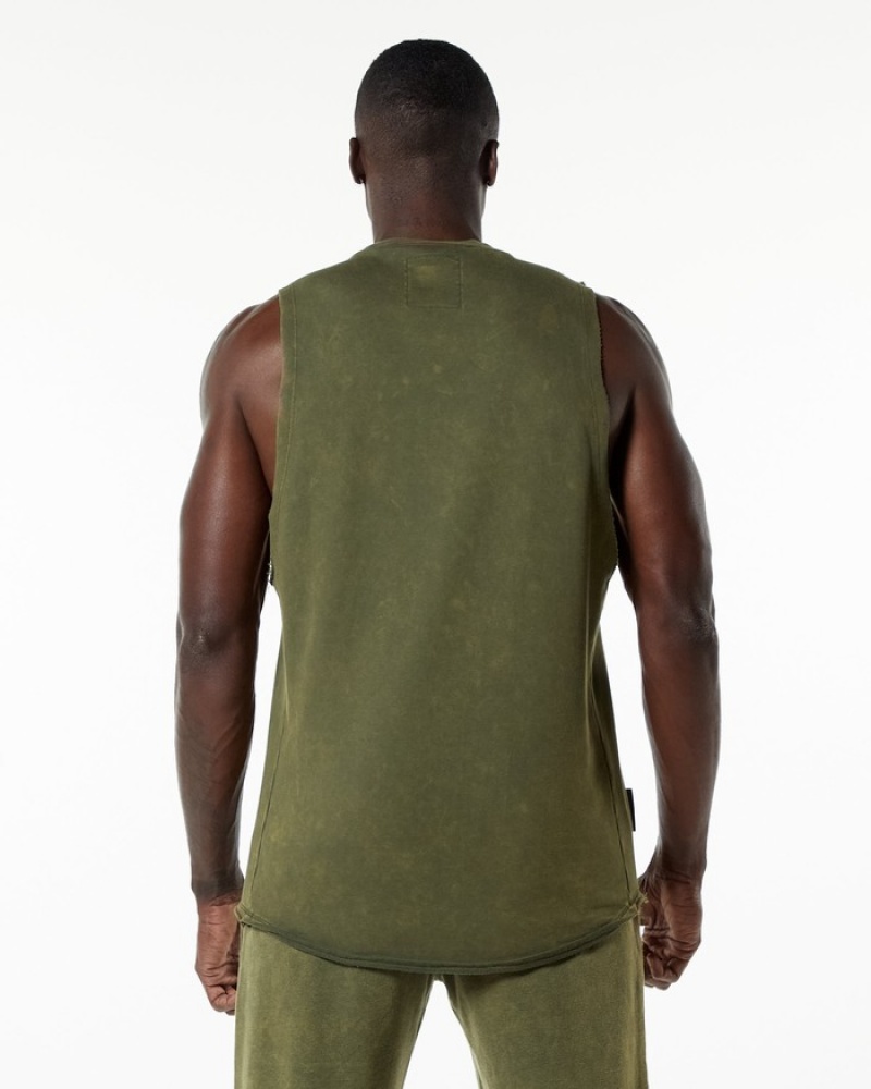 Maiouri Barbati Alphalete Very Terry Cutoff Verzi | 762381-QXG
