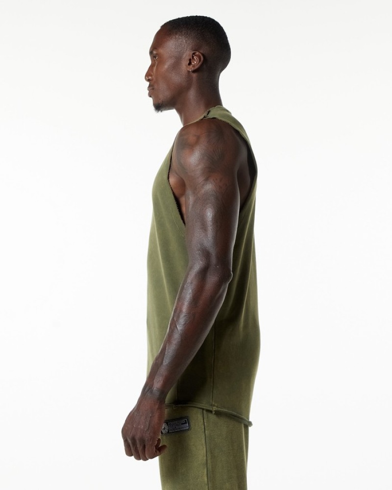 Maiouri Barbati Alphalete Very Terry Cutoff Verzi | 762381-QXG
