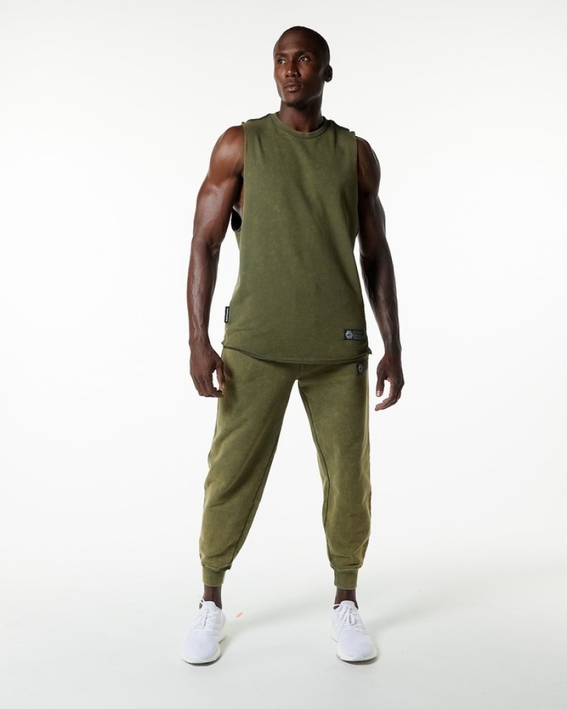 Maiouri Barbati Alphalete Very Terry Cutoff Verzi | 762381-QXG