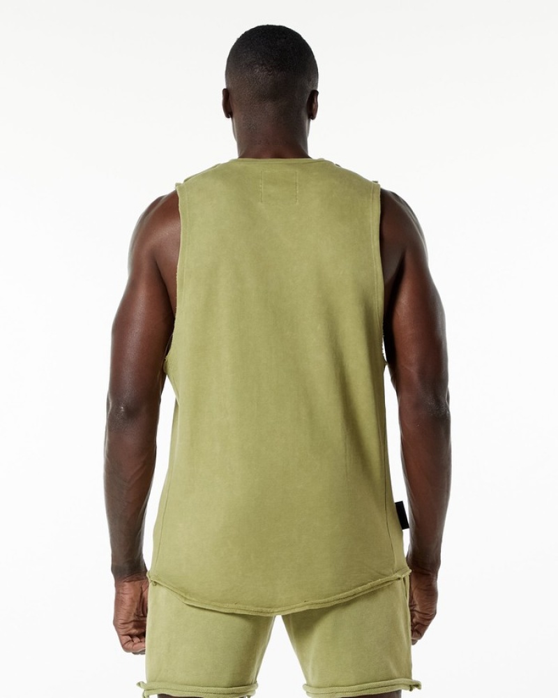 Maiouri Barbati Alphalete Very Terry Cutoff Verzi | 753826-LHI