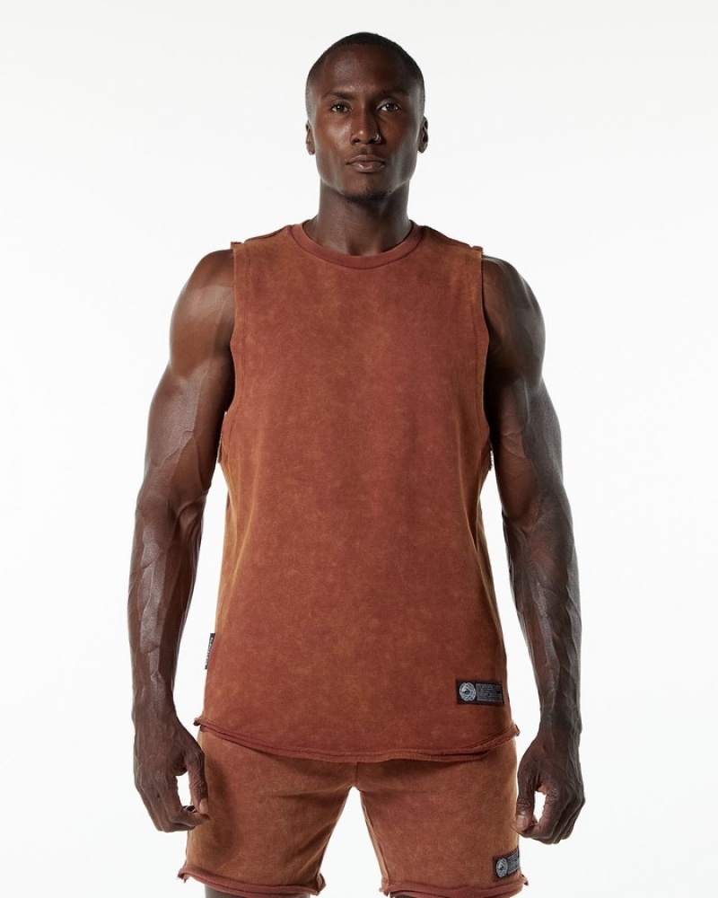 Maiouri Barbati Alphalete Very Terry Cutoff Kaki | 852341-DOY