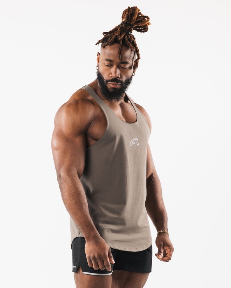 Maiouri Barbati Alphalete Wolf Head Raw Cut Gri Maro | 321869-AJK