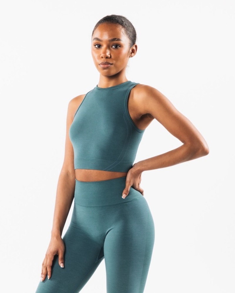 Maiouri Dama Alphalete Stratus Crop Albastri | 706839-BOT