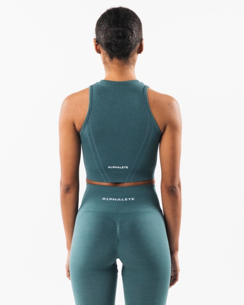 Maiouri Dama Alphalete Stratus Crop Albastri | 706839-BOT
