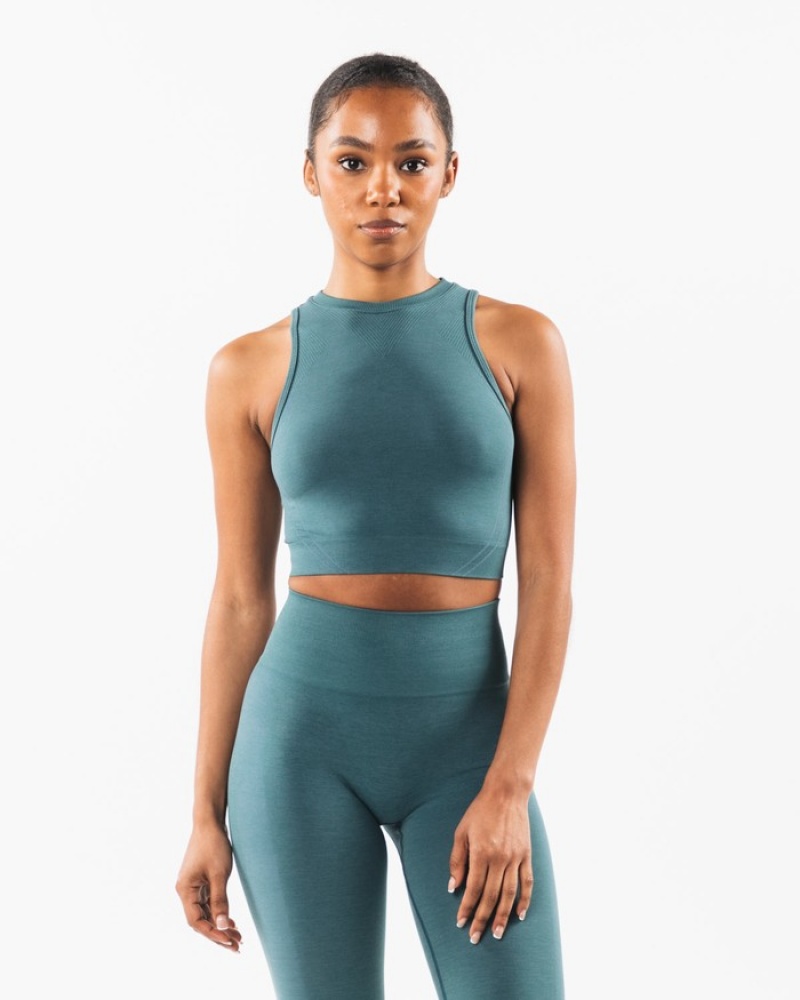 Maiouri Dama Alphalete Stratus Crop Albastri | 706839-BOT