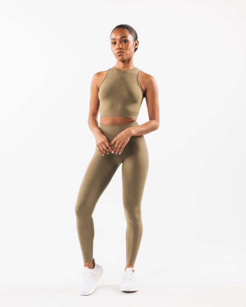 Maiouri Dama Alphalete Stratus Crop Gri | 931684-RAE