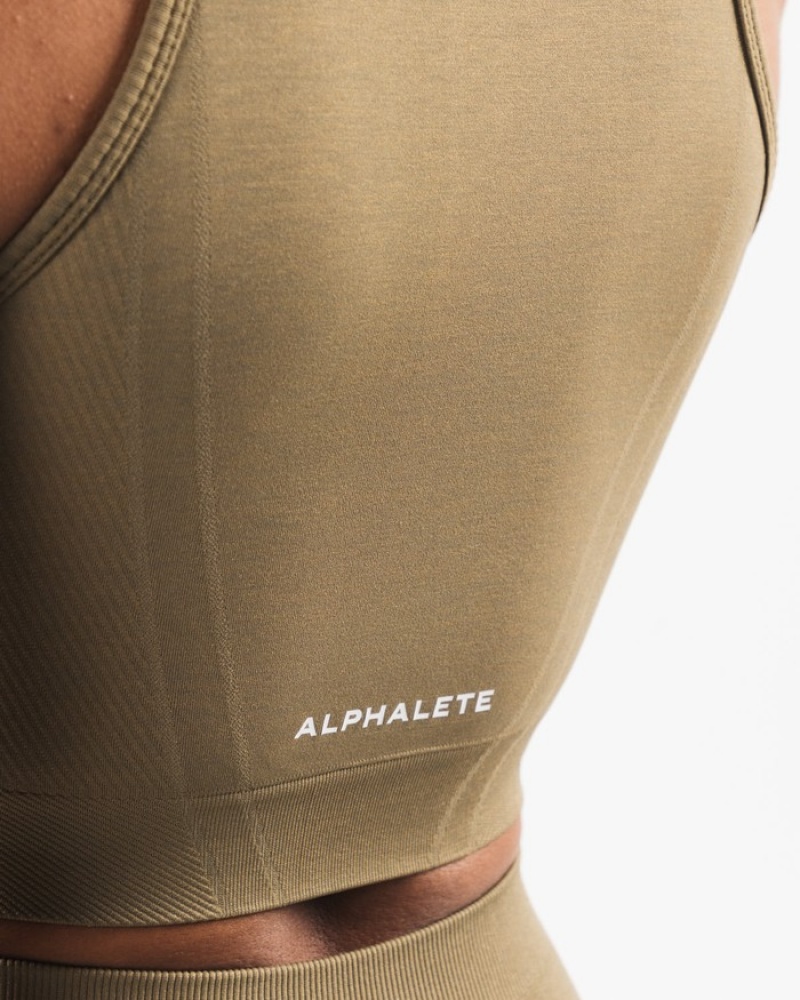 Maiouri Dama Alphalete Stratus Crop Gri | 931684-RAE
