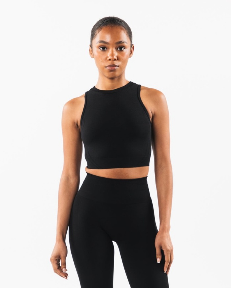 Maiouri Dama Alphalete Stratus Crop Negrii | 614082-PXA