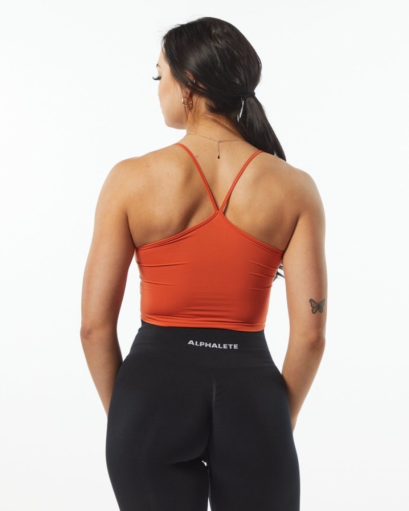 Maiouri Dama Alphalete Ultrasoft Camisole Portocalii | 697352-OLY