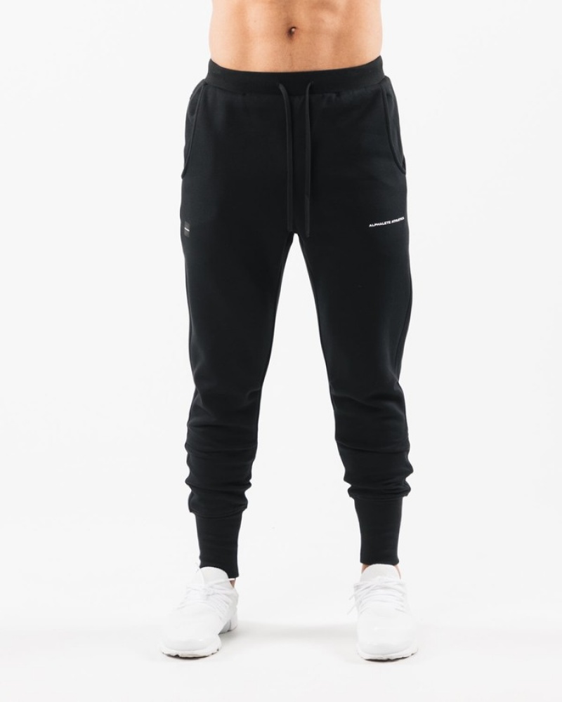 Pantaloni Jogger Barbati Alphalete Academy Club Negrii | 379621-QAC