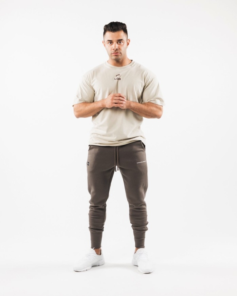 Pantaloni Jogger Barbati Alphalete Academy Club Gri Maro | 753029-OXK