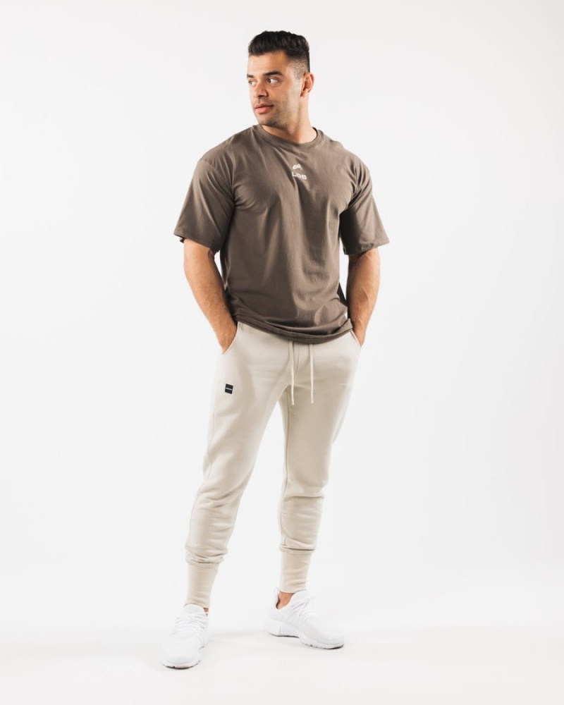 Pantaloni Jogger Barbati Alphalete Academy Club Bej | 954360-TJO