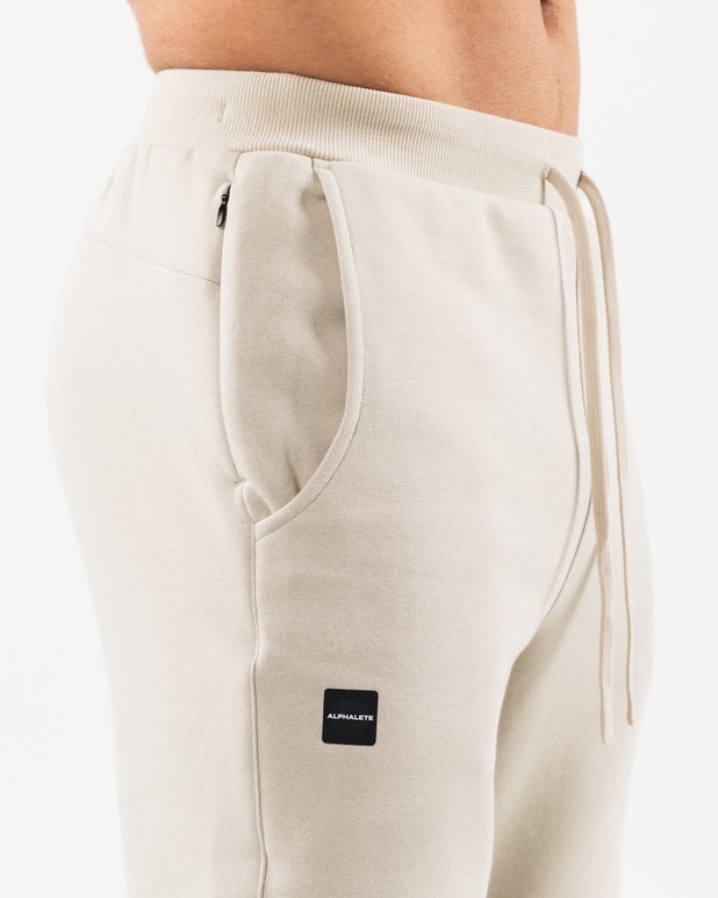 Pantaloni Jogger Barbati Alphalete Academy Club Bej | 954360-TJO