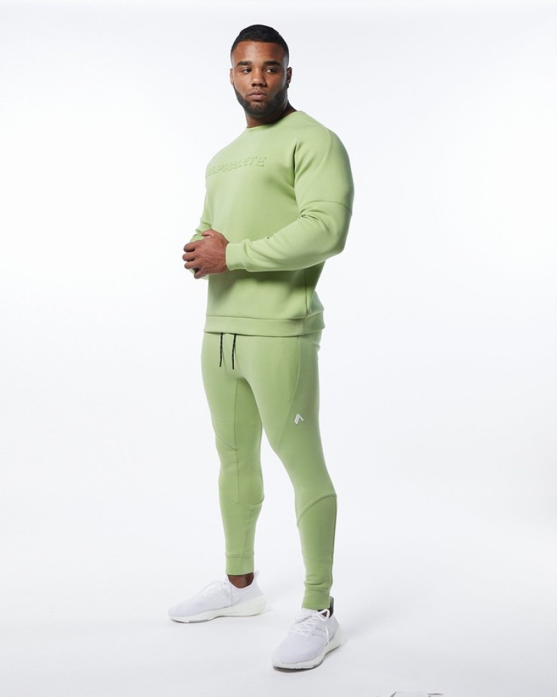 Pantaloni Jogger Barbati Alphalete ELMTS Cuffed Verzi Deschis | 692345-TRB
