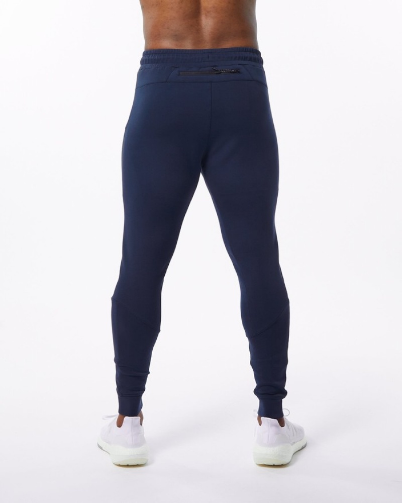 Pantaloni Jogger Barbati Alphalete ELMTS Cuffed Bleumarin | 702413-XZG