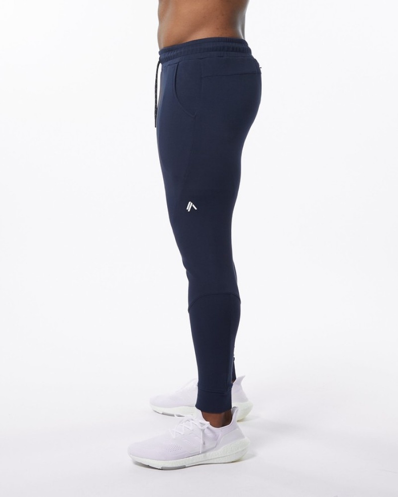Pantaloni Jogger Barbati Alphalete ELMTS Cuffed Bleumarin | 702413-XZG