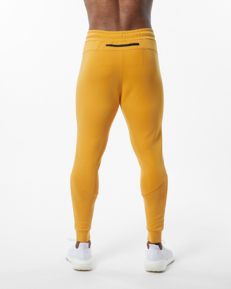 Pantaloni Jogger Barbati Alphalete ELMTS Cuffed Galbeni | 670429-GCN