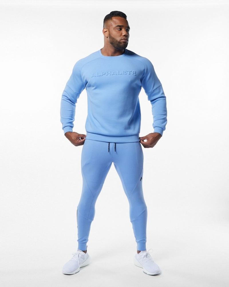 Pantaloni Jogger Barbati Alphalete ELMTS Cuffed Albastri Deschis | 104937-XJQ