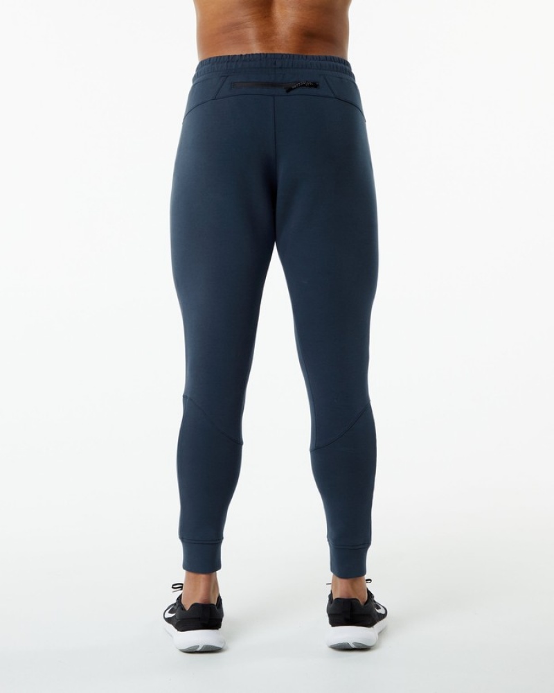 Pantaloni Jogger Barbati Alphalete ELMTS Cuffed Bleumarin | 205913-SJZ