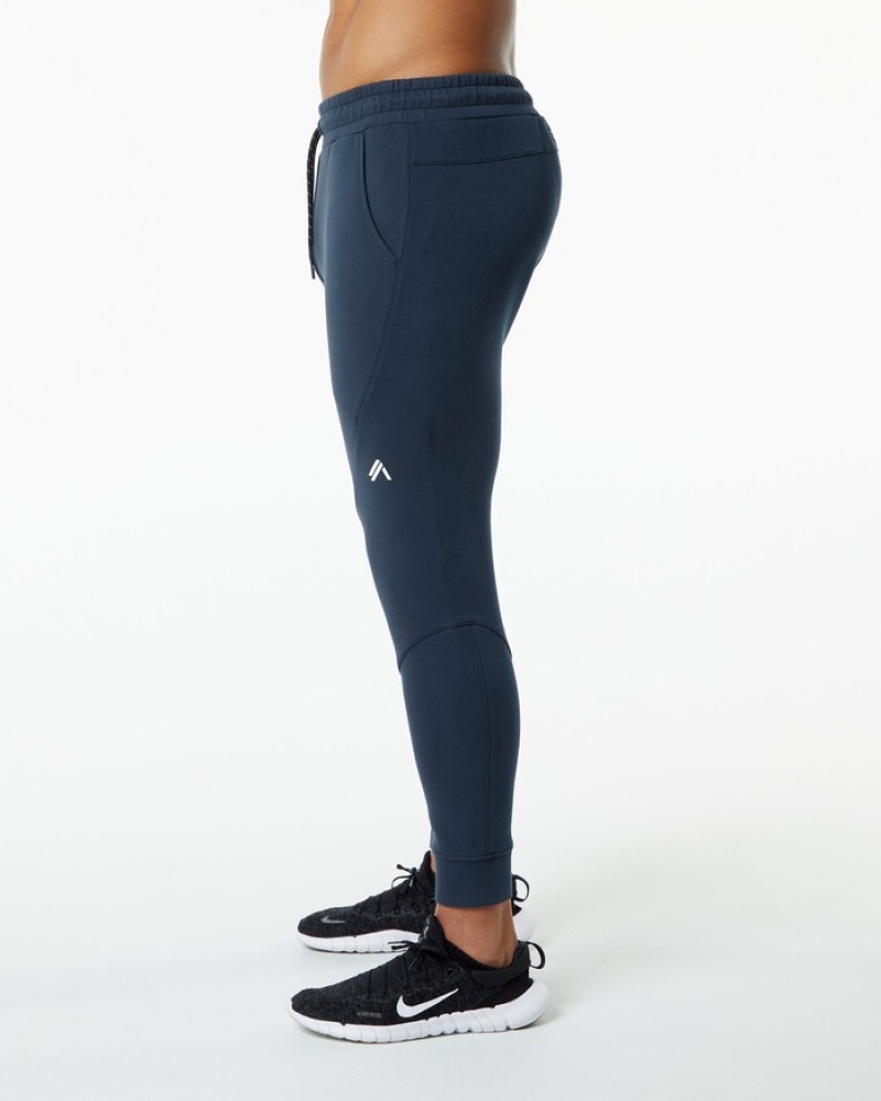 Pantaloni Jogger Barbati Alphalete ELMTS Cuffed Bleumarin | 205913-SJZ