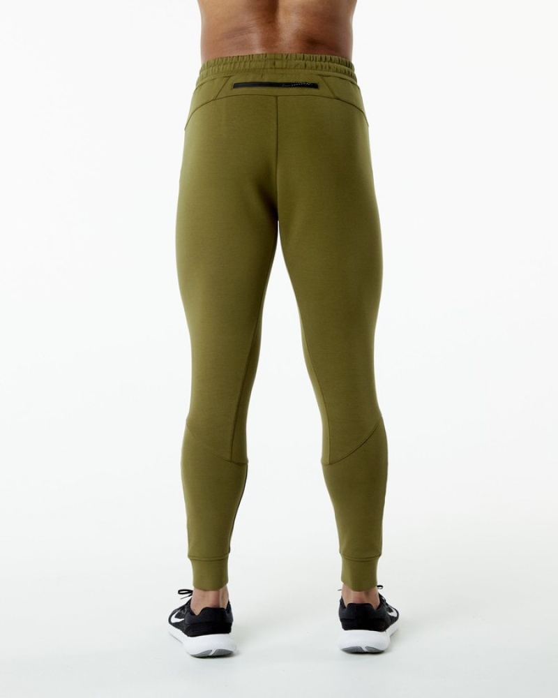 Pantaloni Jogger Barbati Alphalete ELMTS Cuffed Verzi | 147938-MSL