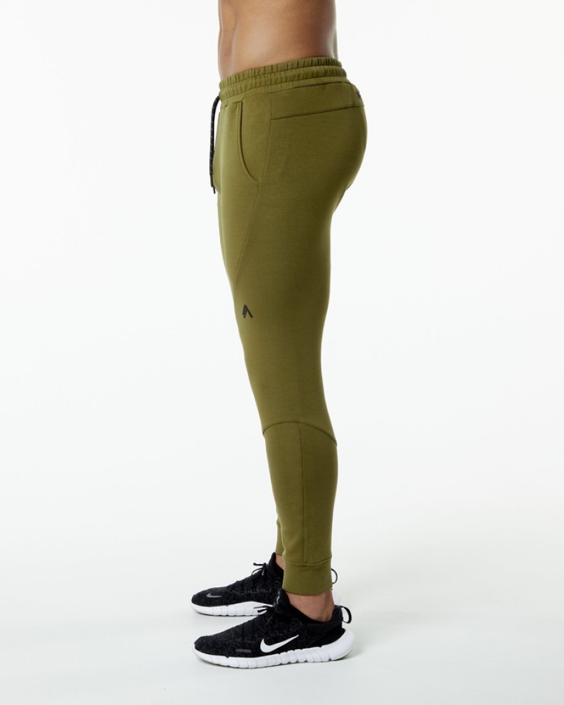 Pantaloni Jogger Barbati Alphalete ELMTS Cuffed Verzi | 147938-MSL