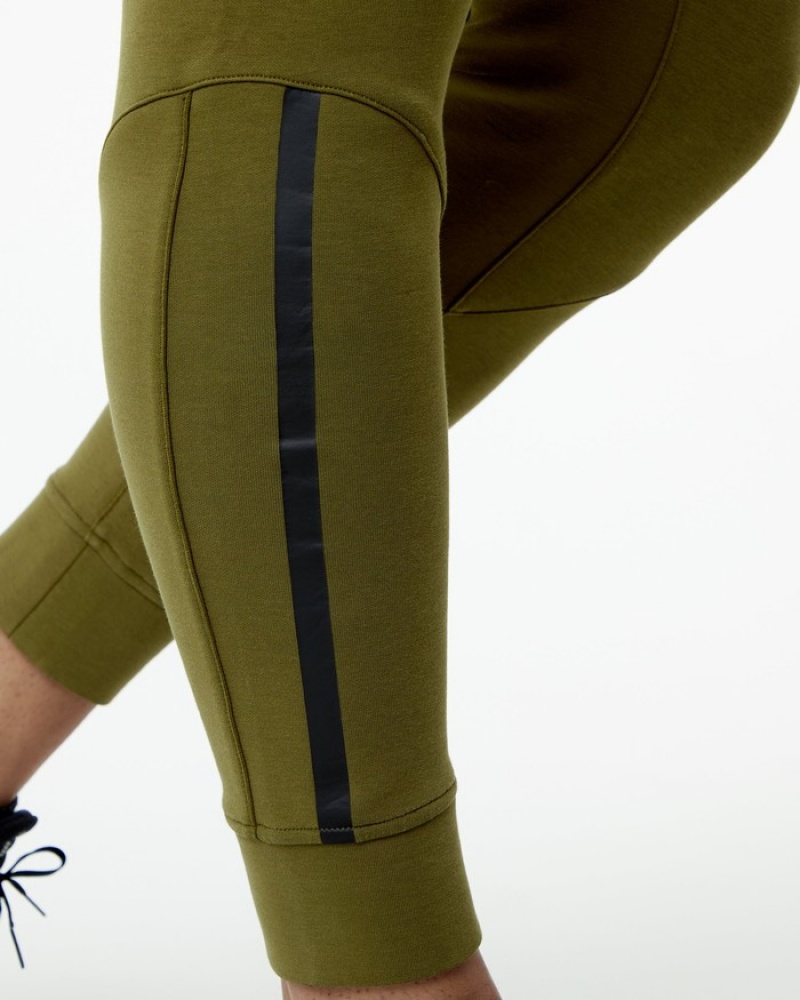 Pantaloni Jogger Barbati Alphalete ELMTS Cuffed Verzi | 147938-MSL