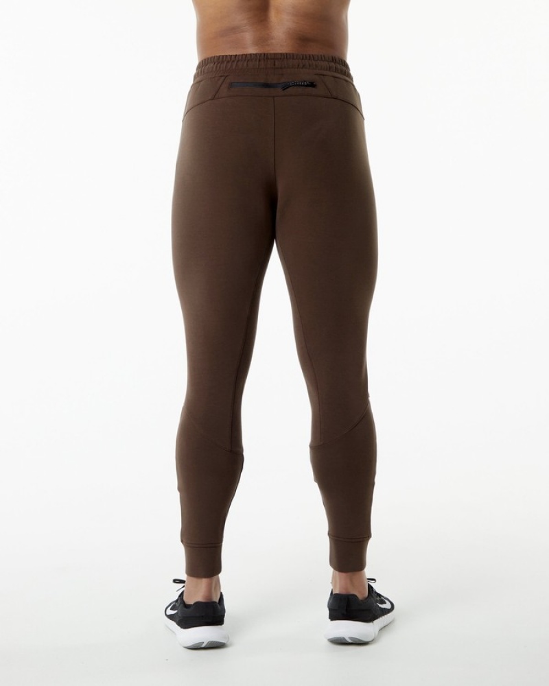 Pantaloni Jogger Barbati Alphalete ELMTS Cuffed Maro | 179235-FOG