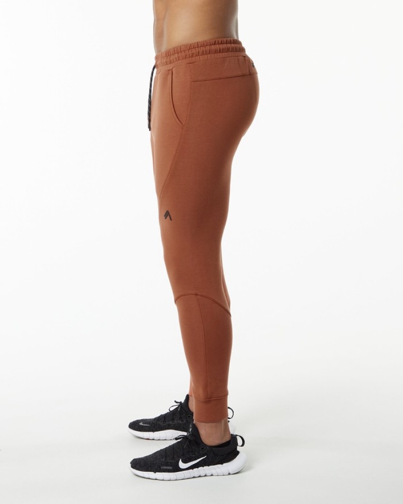 Pantaloni Jogger Barbati Alphalete ELMTS Cuffed Rosii Inchis | 593082-OTB