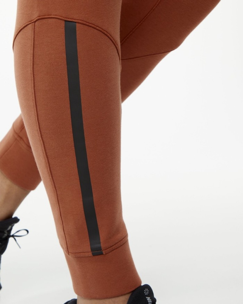 Pantaloni Jogger Barbati Alphalete ELMTS Cuffed Rosii Inchis | 593082-OTB