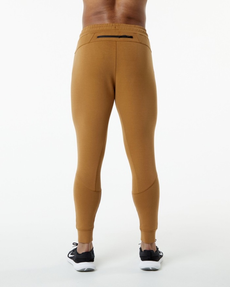 Pantaloni Jogger Barbati Alphalete ELMTS Cuffed Kaki | 174326-EKJ
