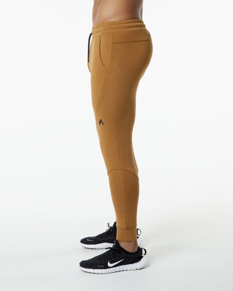 Pantaloni Jogger Barbati Alphalete ELMTS Cuffed Kaki | 174326-EKJ