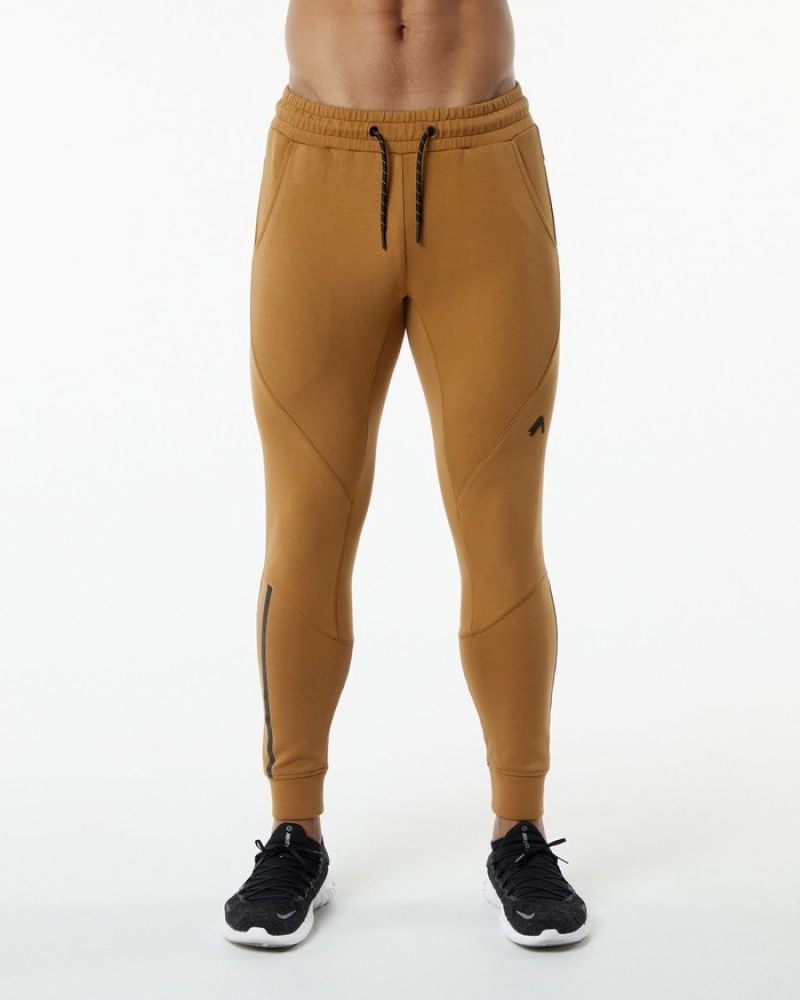Pantaloni Jogger Barbati Alphalete ELMTS Cuffed Kaki | 174326-EKJ