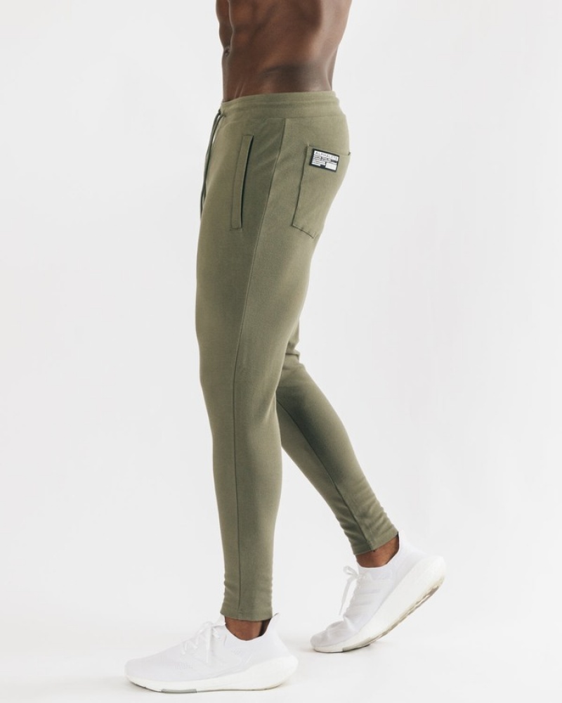 Pantaloni Jogger Barbati Alphalete Identity Masline Verzi Deschis | 953842-FPX