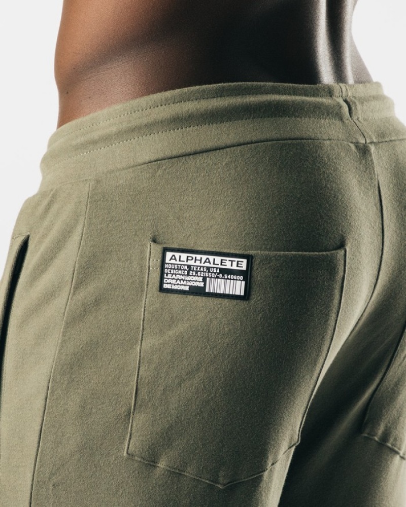 Pantaloni Jogger Barbati Alphalete Identity Masline Verzi Deschis | 953842-FPX