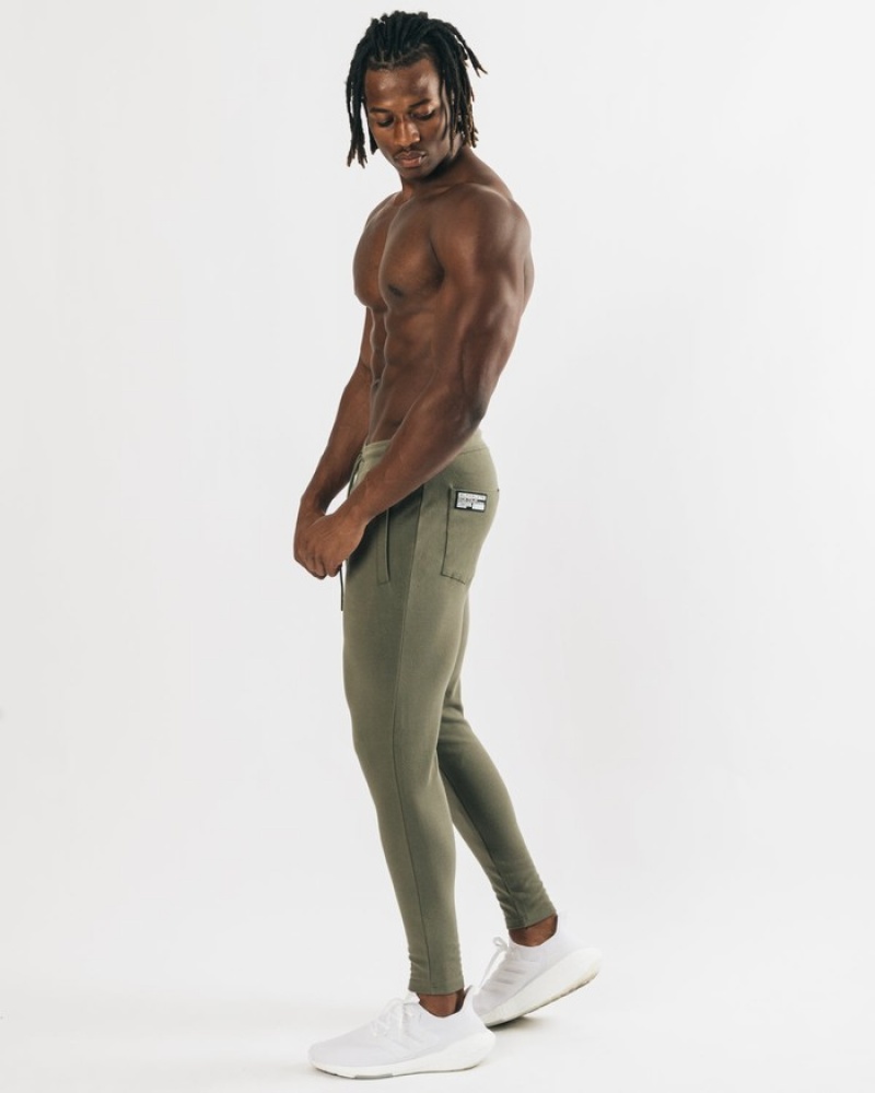 Pantaloni Jogger Barbati Alphalete Identity Masline Verzi Deschis | 953842-FPX