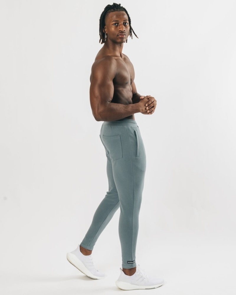 Pantaloni Jogger Barbati Alphalete Identity Albastri | 287016-DEA