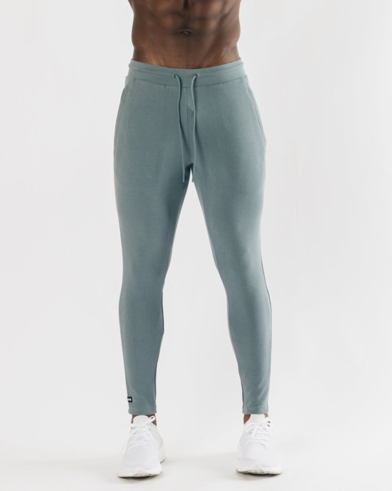 Pantaloni Jogger Barbati Alphalete Identity Albastri | 287016-DEA