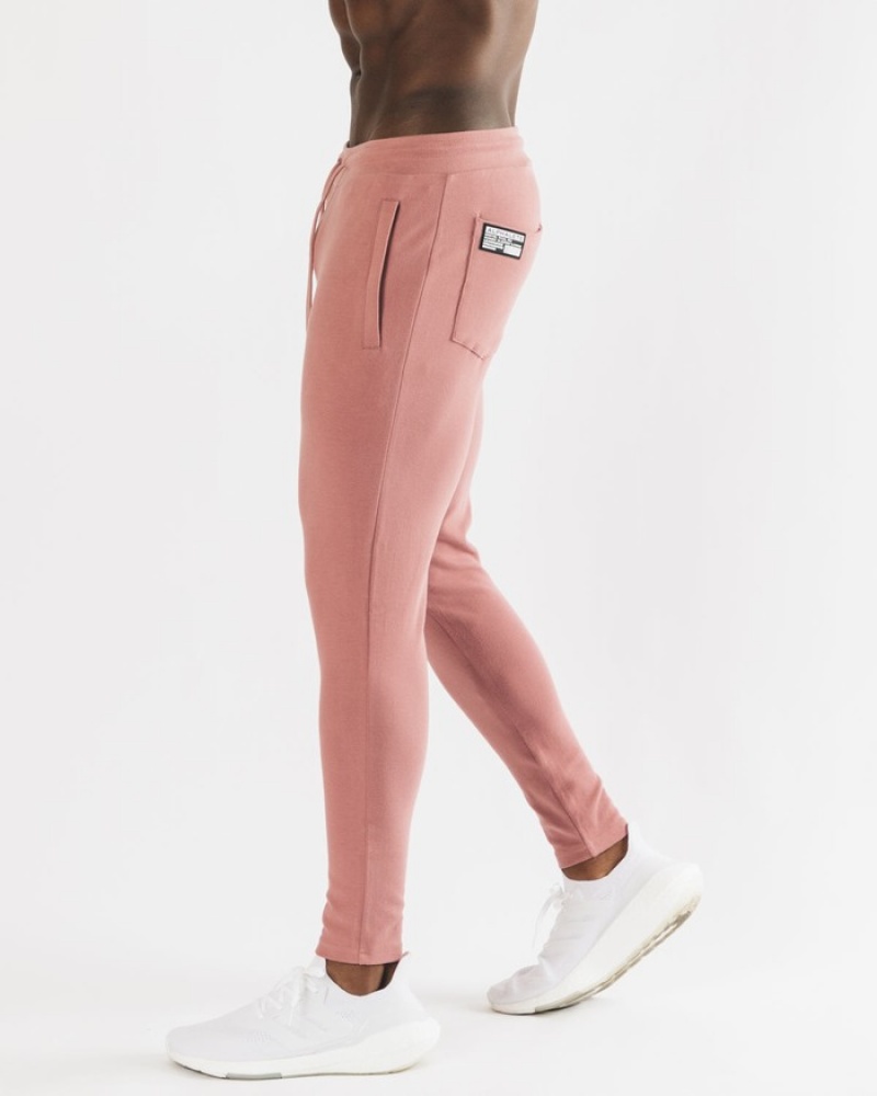 Pantaloni Jogger Barbati Alphalete Identity Roz | 793086-MJL