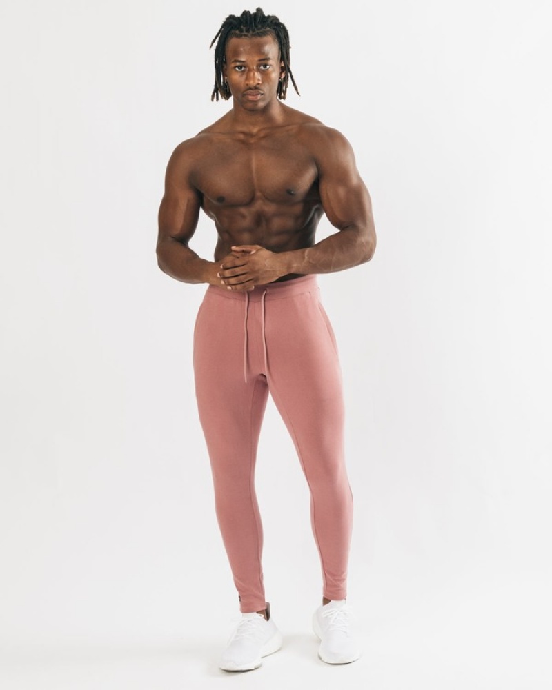Pantaloni Jogger Barbati Alphalete Identity Roz | 793086-MJL