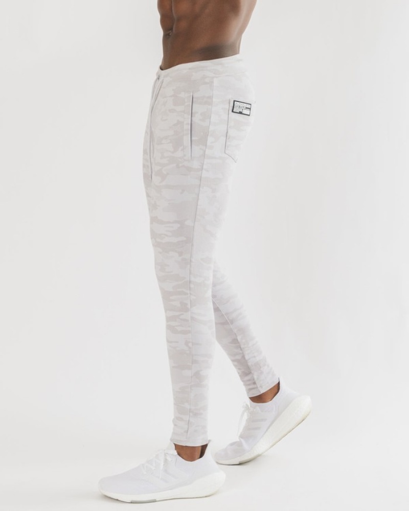 Pantaloni Jogger Barbati Alphalete Identity Argintii Camuflaj | 210738-WGH
