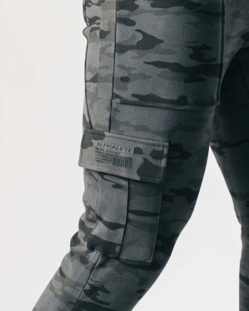 Pantaloni Jogger Barbati Alphalete Identity Cargo Camuflaj | 329048-IZO